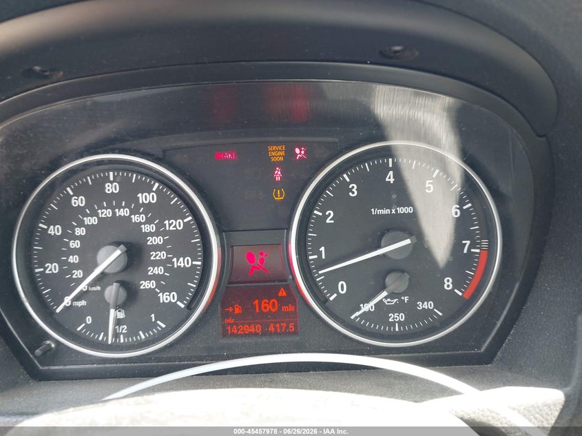 2011 BMW 3 series VIN WBADW3C50BE446449 IAAI salvage auction — FRONT END, Salvage (Texas), sold $300 on 2026-08-18 (photo 7)