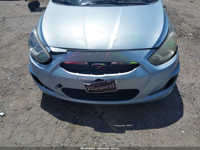 2013 Hyundai Accent VIN KMHCT5AE1DU081127 IAAI salvage auction — FRONT END, Salvage (Georgia), sold $25 on 2026-07-29 (photo 6)