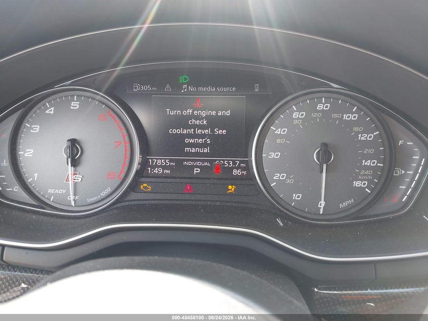 2023 Audi S4 VIN WAUA4AF49PA013985 IAAI salvage auction — FRONT END, Salvage (Pennsylvania), sold $10,500 on 2026-07-28 (photo 7)