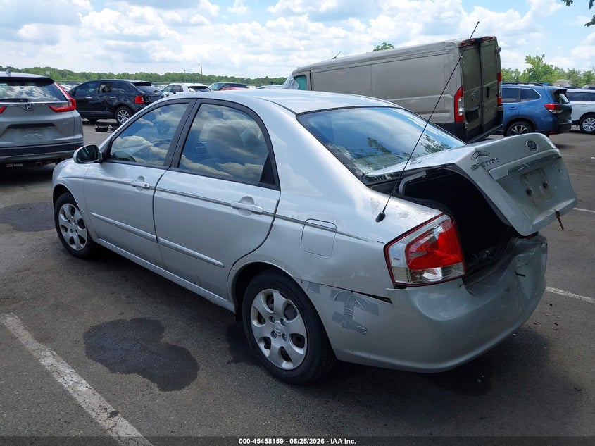 2009 Kia Spectra VIN KNAFE221X95645913 IAAI salvage auction — REAR END, Salvage (New Jersey), sold $525 on 2026-07-24 (photo 3)