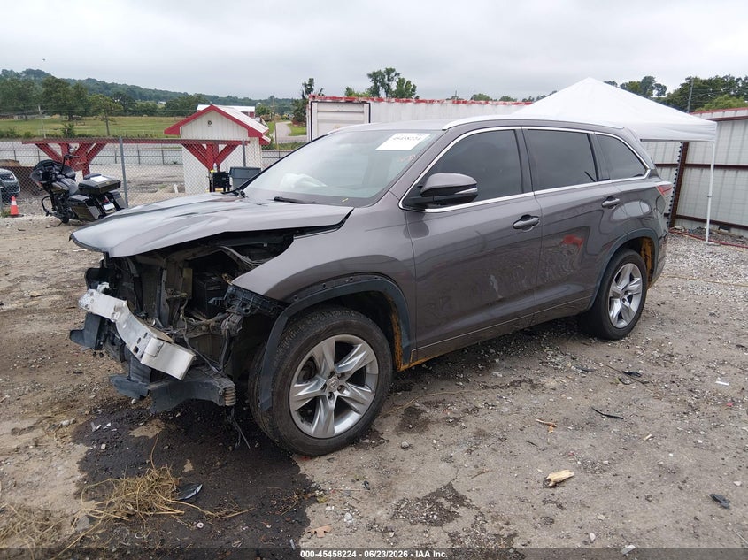 2015 Toyota Highlander VIN 5TDYKRFH5FS112491 IAAI salvage auction — FRONT END, Clear (Arkansas), sold $3,450 on 2026-07-29 (photo 2)
