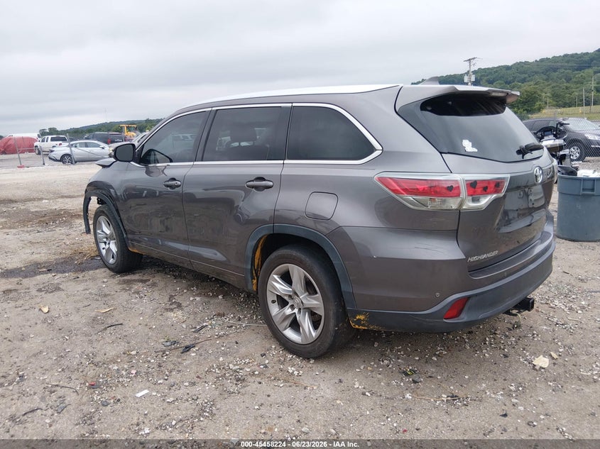2015 Toyota Highlander VIN 5TDYKRFH5FS112491 IAAI salvage auction — FRONT END, Clear (Arkansas), sold $3,450 on 2026-07-29 (photo 3)