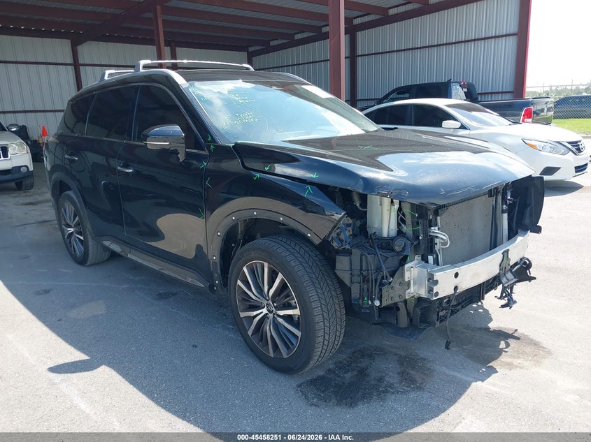 2023 Infiniti Qx60 VIN 5N1DL1GR0PC333046 IAAI salvage auction — FRONT END, Salvage Title, sold $6,550 on 2026-07-29 (photo 1)