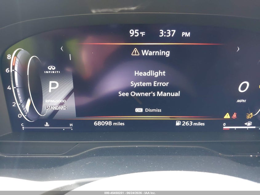 2023 Infiniti Qx60 VIN 5N1DL1GR0PC333046 IAAI salvage auction — FRONT END, Salvage Title, sold $6,550 on 2026-07-29 (photo 7)