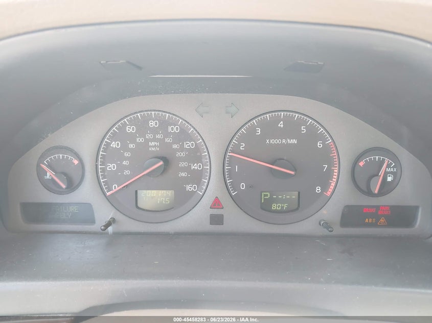 2003 Volvo S80 VIN YV1TS92D031314980 IAAI salvage auction — FRONT END, Salvage (California), sold $250 on 2026-08-11 (photo 7)
