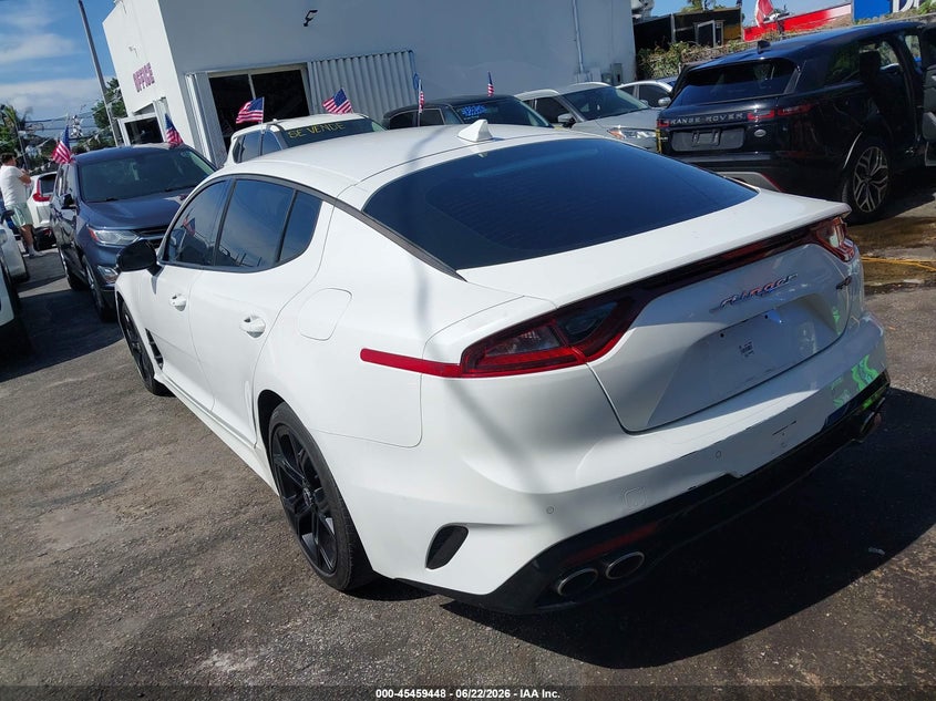 2021 Kia Stinger VIN KNAE15LA8M6097906 IAAI salvage auction — FRONT END, Clear (Florida), sold $4,050 on 2026-07-28 (photo 3)