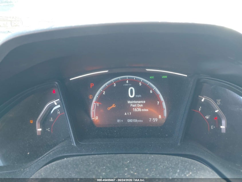 2021 Honda Civic VIN SHHFK7H44MU404820 IAAI salvage auction — FRONT END, Salvage Title, sold $4,850 on 2026-07-24 (photo 7)