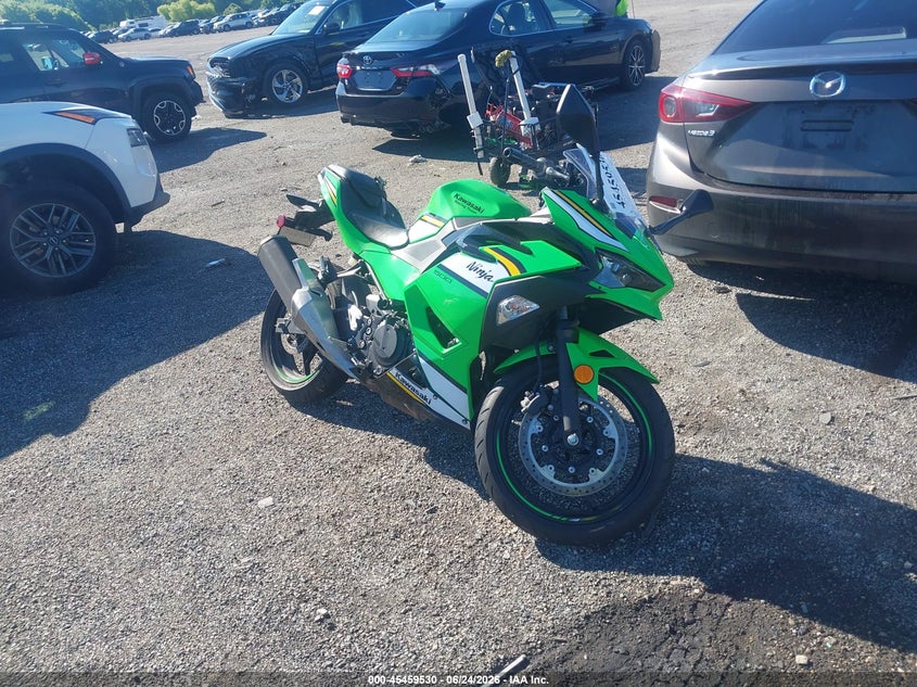 2025 Kawasaki Ninja VIN ML5EXGH17SDA45937 IAAI salvage auction — FRONT END, Salvage - Greater Than 75% (Maryland), sold $1,200 on 2026-07-15 (photo 1)
