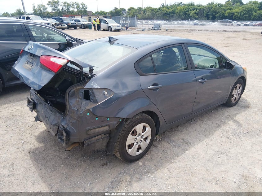 2016 Kia Forte VIN KNAFK4A6XG5571133 IAAI salvage auction — REAR END, Clear (Tennessee), sold $850 on 2026-07-30 (photo 4)