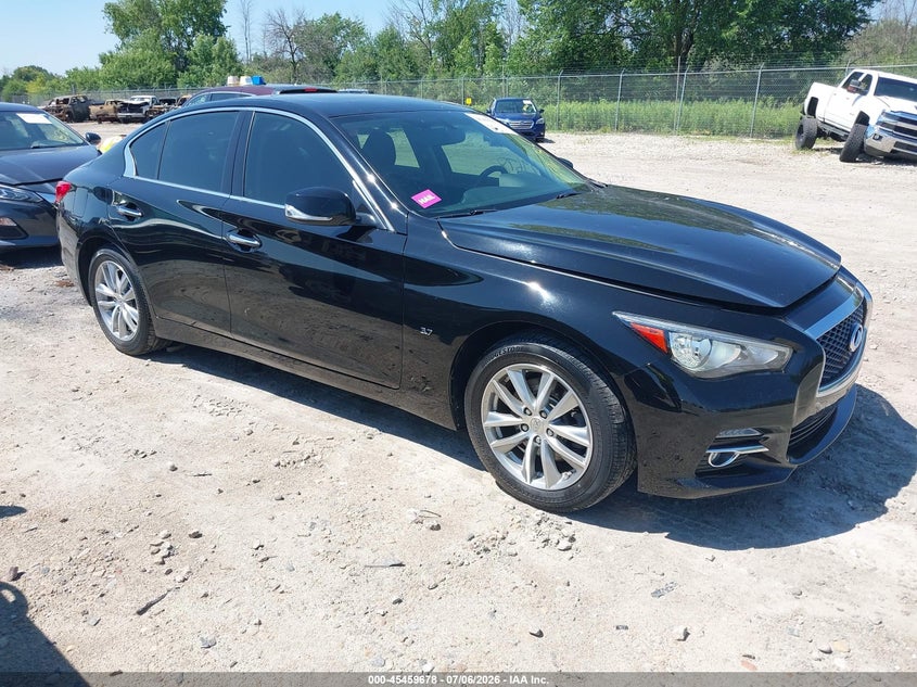 2015 Infiniti Q50 VIN JN1BV7AR1FM401965 IAAI salvage auction — HAIL, Clear (Wisconsin), sold $2,850 on 2026-07-10 (photo 1)