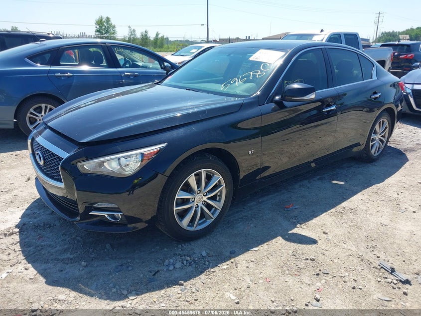 2015 Infiniti Q50 VIN JN1BV7AR1FM401965 IAAI salvage auction — HAIL, Clear (Wisconsin), sold $2,850 on 2026-07-10 (photo 2)