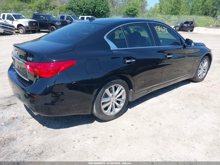 2015 Infiniti Q50 VIN JN1BV7AR1FM401965 IAAI salvage auction — HAIL, Clear (Wisconsin), sold $2,850 on 2026-07-10 (photo 4)