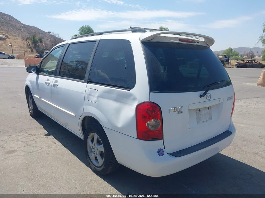 2002 Mazda Mpv VIN JM3LW28J120316991 IAAI salvage auction — NORMAL WEAR, Clear - Dealer Only (California), sold $700 on 2026-07-07 (photo 3)