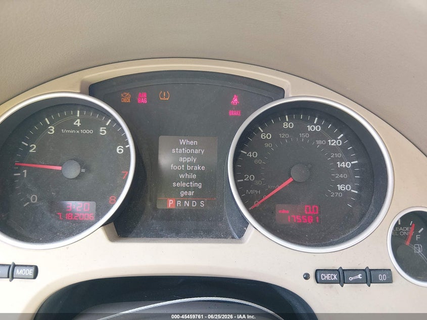 2008 Audi A4 VIN WAUDF48H68K008571 IAAI salvage auction — NORMAL WEAR, Clear (Tennessee), sold $650 on 2026-07-15 (photo 7)