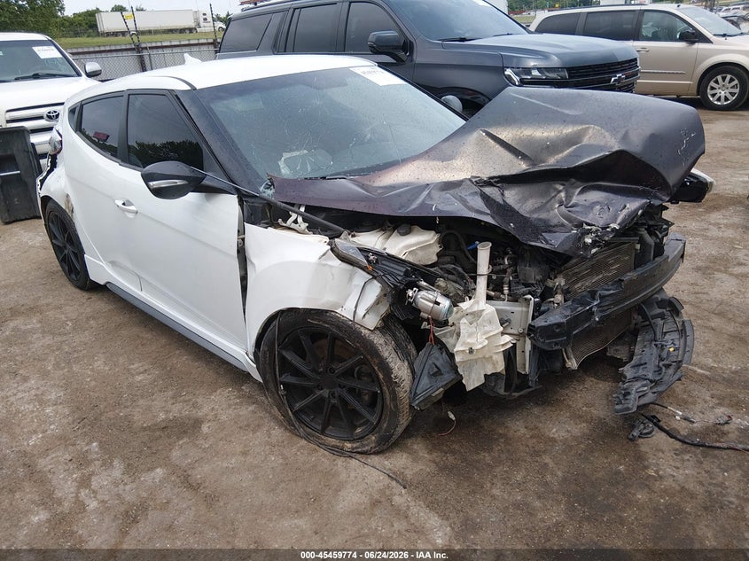 2016 Hyundai Veloster VIN KMHTC6AE8GU248979 IAAI salvage auction — FRONT END, Salvage (Oklahoma), sold $750 on 2026-08-01 (photo 1)