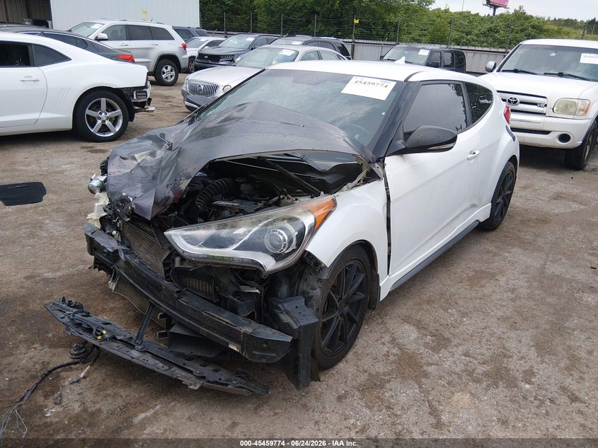 2016 Hyundai Veloster VIN KMHTC6AE8GU248979 IAAI salvage auction — FRONT END, Salvage (Oklahoma), sold $750 on 2026-08-01 (photo 2)