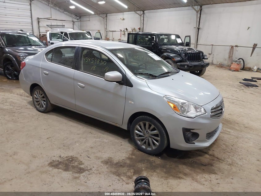 2018 Mitsubishi Mirage VIN ML32F3FJ3JHF02261 IAAI salvage auction — LEFT FRONT, Salvage Title, sold $1,400 on 2026-07-23 (photo 1)