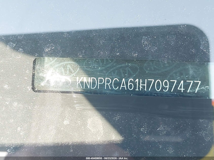 2017 Kia Sportage VIN KNDPRCA61H7097477 IAAI salvage auction — NORMAL WEAR, Clear (Texas), sold $2,925 on 2026-07-30 (photo 9)