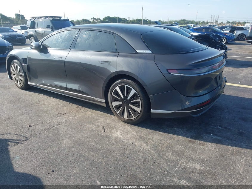2025 Lucid Air VIN 50EA1PGA0SA039544 IAAI salvage auction — RIGHT REAR, Wait Title, sold $12,500 on 2026-10-15 (photo 3)