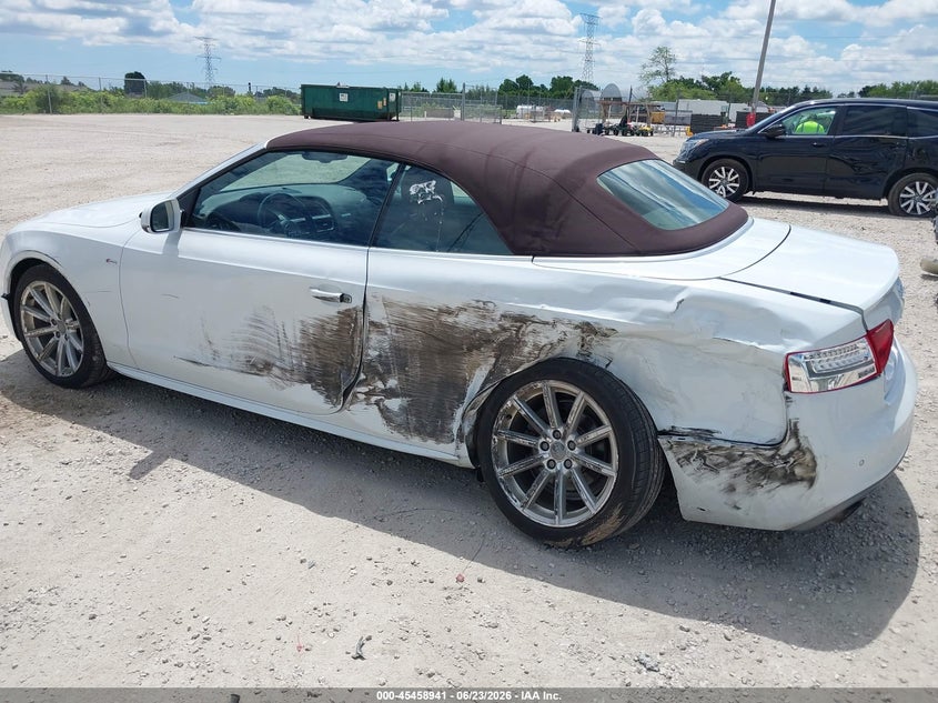 2015 Audi A5 VIN WAUMFAFH0FN004545 IAAI salvage auction — LEFT SIDE, Salvage Title, sold $2,800 on 2026-07-28 (photo 3)