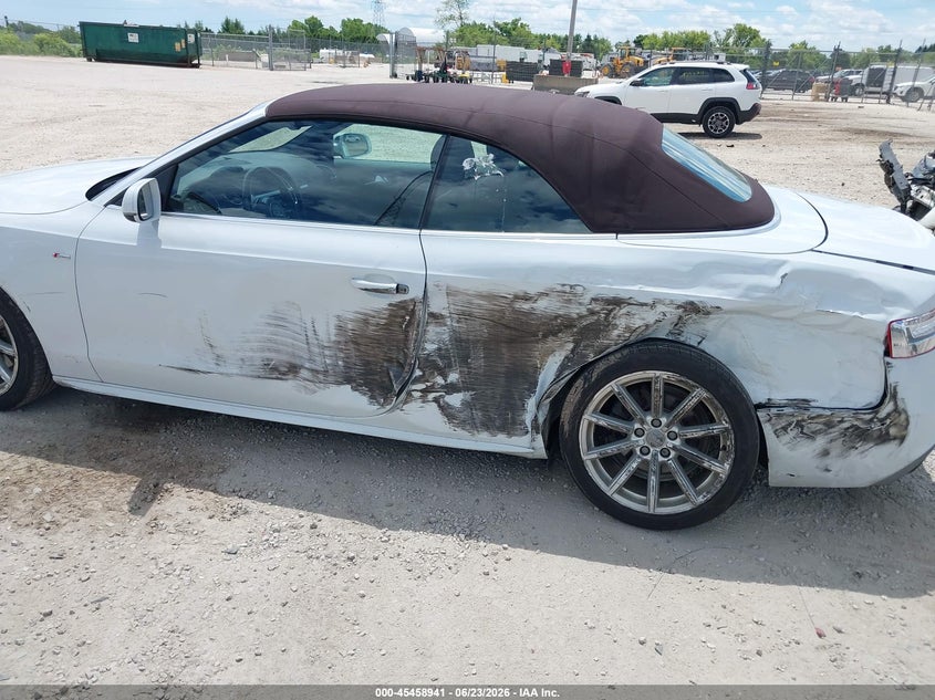 2015 Audi A5 VIN WAUMFAFH0FN004545 IAAI salvage auction — LEFT SIDE, Salvage Title, sold $2,800 on 2026-07-28 (photo 6)