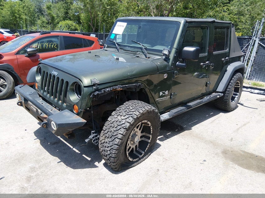 2007 Jeep Wrangler unlimited VIN 1J4GA39147L154805 IAAI salvage auction — LEFT FRONT, Salvage (Kansas), sold $75 on 2026-07-23 (photo 2)