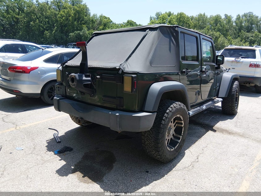 2007 Jeep Wrangler unlimited VIN 1J4GA39147L154805 IAAI salvage auction — LEFT FRONT, Salvage (Kansas), sold $75 on 2026-07-23 (photo 4)