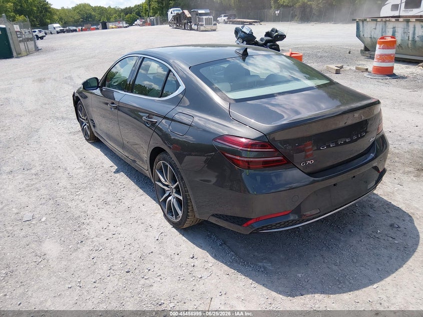 2023 Genesis G70 VIN KMTG34TA3PU124186 IAAI salvage auction — FRONT END, Salvage (Virginia), sold $4,950 on 2026-07-21 (photo 3)
