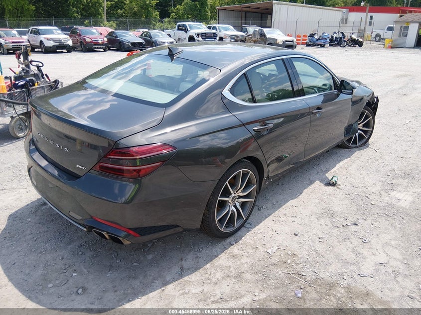 2023 Genesis G70 VIN KMTG34TA3PU124186 IAAI salvage auction — FRONT END, Salvage (Virginia), sold $4,950 on 2026-07-21 (photo 4)