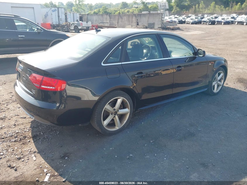 2012 Audi A4 VIN WAUHFAFL2CA116367 IAAI salvage auction — NORMAL WEAR, Clear (Pennsylvania), sold $875 on 2026-07-07 (photo 4)