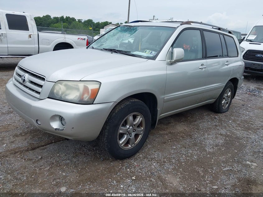 2006 Toyota Highlander VIN JTEEP21A460155644 IAAI salvage auction — RIGHT FRONT, Salvage (Pennsylvania), sold $775 on 2026-07-15 (photo 2)