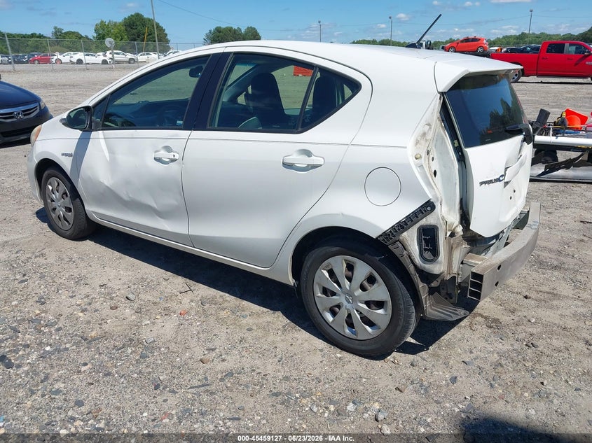 2013 Toyota Prius c VIN JTDKDTB39D1046965 IAAI salvage auction — FRONT & REAR, Salvage (Georgia), sold $1,050 on 2026-07-23 (photo 3)