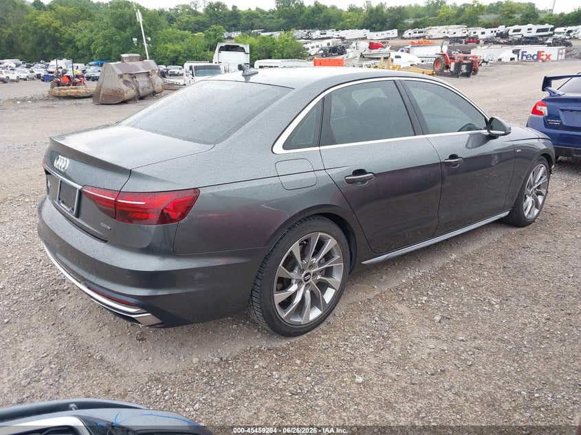 2020 Audi A4 VIN WAUENBF49LA050856 IAAI salvage auction — FRONT END, Salvage Title, sold $8,000 on 2026-07-31 (photo 4)