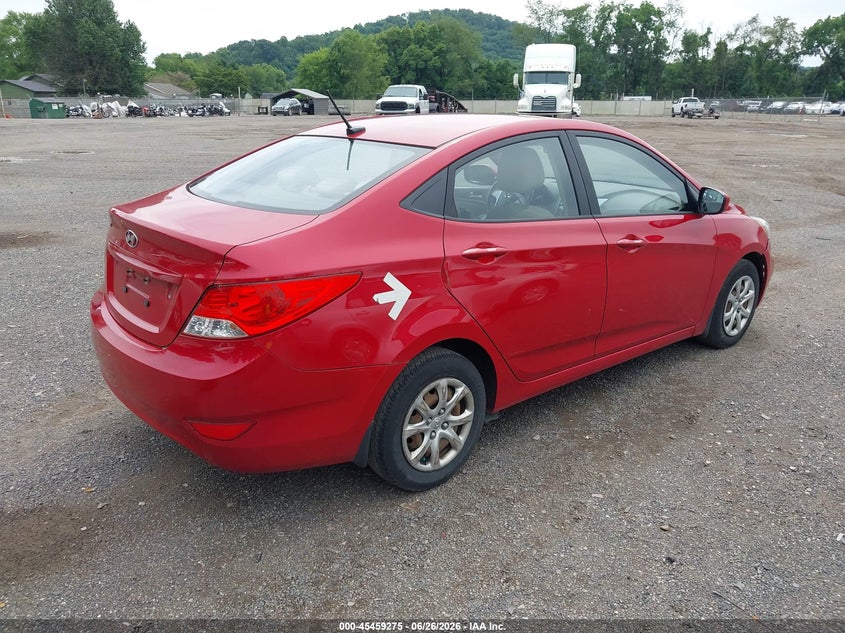 2013 Hyundai Accent VIN KMHCT4AE4DU584175 IAAI salvage auction — NORMAL WEAR, Original (Ohio), sold $275 on 2026-07-20 (photo 4)