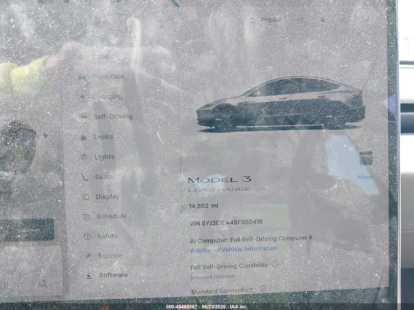 2025 Tesla Model 3 VIN 5YJ3E1EA4SF055416 IAAI salvage auction — SIDE, Salvage (California), sold $11,100 on 2026-07-30 (photo 7)