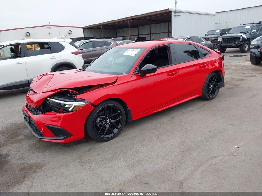 2022 Honda Civic VIN 2HGFE2F57NH609066 IAAI salvage auction — FRONT & REAR, Salvage Title, sold $4,750 on 2026-07-28 (photo 2)