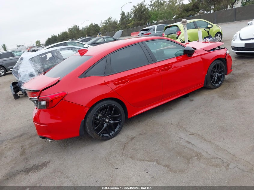 2022 Honda Civic VIN 2HGFE2F57NH609066 IAAI salvage auction — FRONT & REAR, Salvage Title, sold $4,750 on 2026-07-28 (photo 4)
