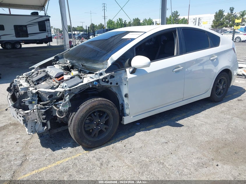 2014 Toyota Prius VIN JTDKN3DU8E0376574 IAAI salvage auction — FRONT END, Salvage (California), sold $1,250 on 2026-07-16 (photo 2)