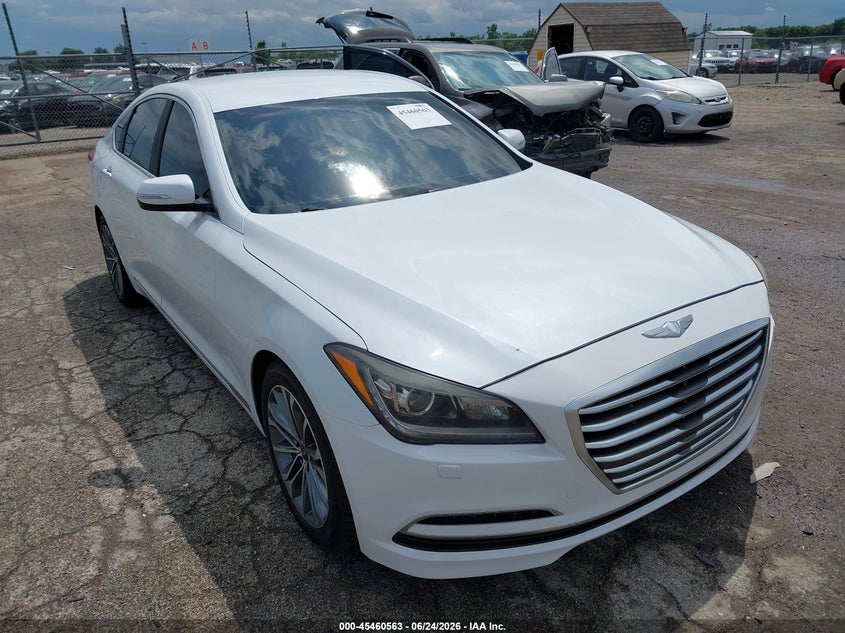 2016 Hyundai Genesis VIN KMHGN4JE7GU115615 IAAI salvage auction — NORMAL WEAR, Clear (Illinois), sold $1,250 on 2026-07-29 (photo 1)
