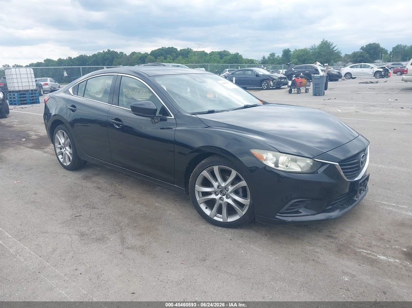 2017 Mazda 6 VIN JM1GL1V50H1108060 IAAI salvage auction — FRONT END, Clear (Indiana), sold $800 on 2026-07-31 (photo 1)