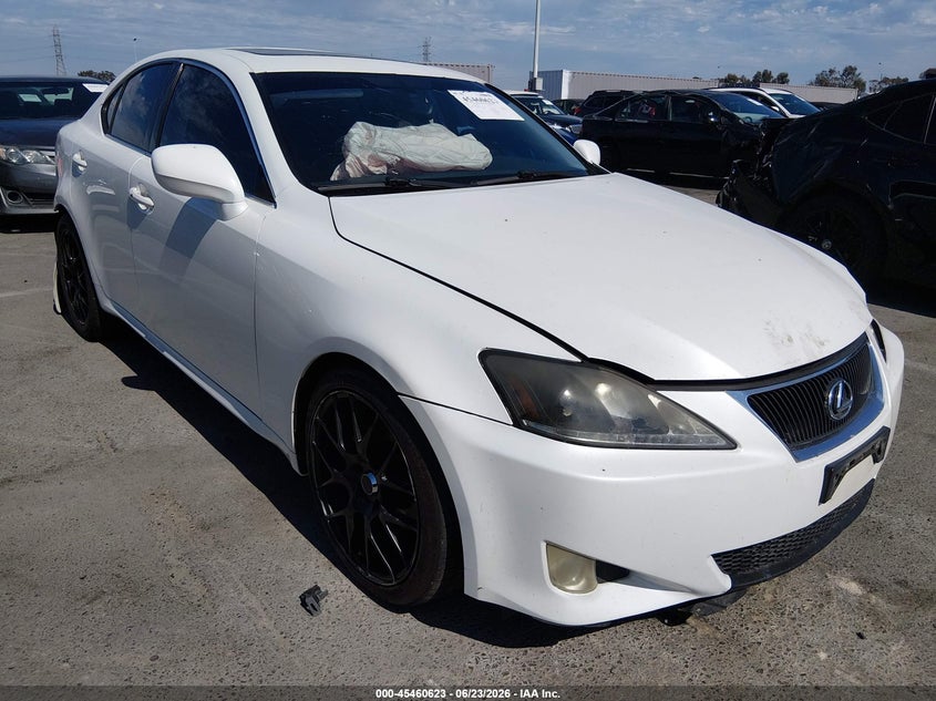 2007 Lexus Is 250 VIN JTHBK262972024270 IAAI salvage auction — LEFT SIDE, Salvage (California), sold $450 on 2026-07-09 (photo 1)