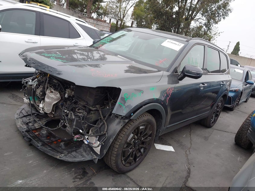 2021 Kia Telluride VIN 5XYP3DHC3MG183258 IAAI salvage auction — FRONT END, Salvage Title, sold $6,950 on 2026-07-08 (photo 2)