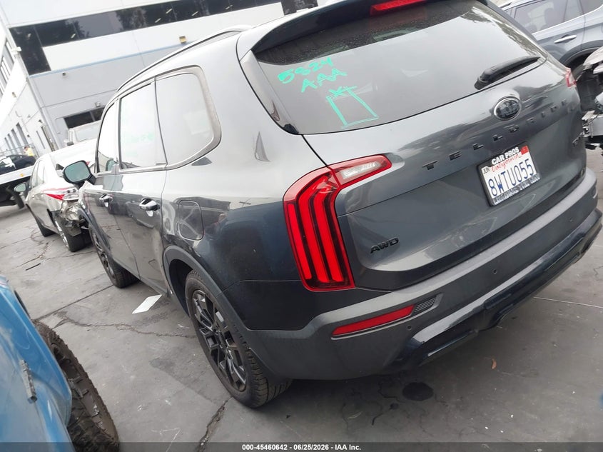 2021 Kia Telluride VIN 5XYP3DHC3MG183258 IAAI salvage auction — FRONT END, Salvage Title, sold $6,950 on 2026-07-08 (photo 3)