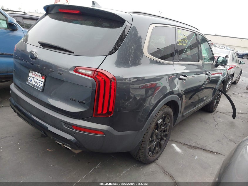 2021 Kia Telluride VIN 5XYP3DHC3MG183258 IAAI salvage auction — FRONT END, Salvage Title, sold $6,950 on 2026-07-08 (photo 4)