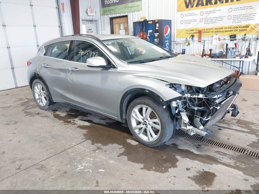 2017 Infiniti Qx30 VIN SJKCH5CP2HA033404 IAAI salvage auction — FRONT END, Salvage (North Dakota), sold $375 on 2026-07-02 (photo 1)