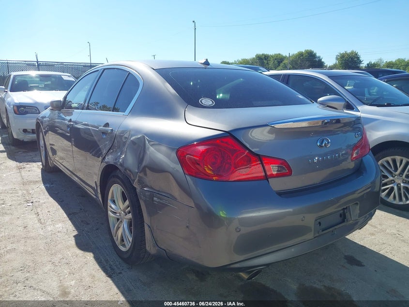 2011 Infiniti G VIN JN1CV6AP8BM504582 IAAI salvage auction — LEFT REAR, Salvage (Ohio), sold $1,800 on 2026-07-14 (photo 3)