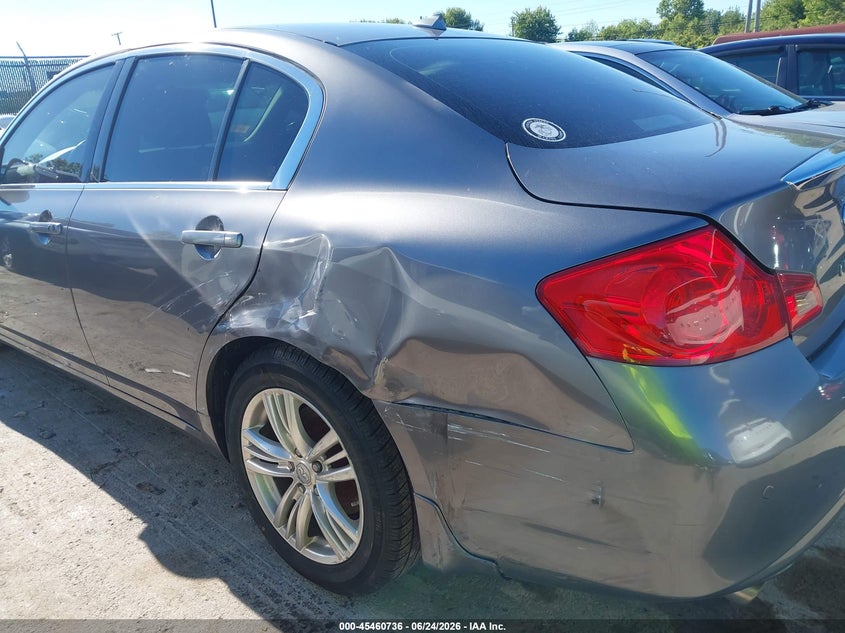 2011 Infiniti G VIN JN1CV6AP8BM504582 IAAI salvage auction — LEFT REAR, Salvage (Ohio), sold $1,800 on 2026-07-14 (photo 6)