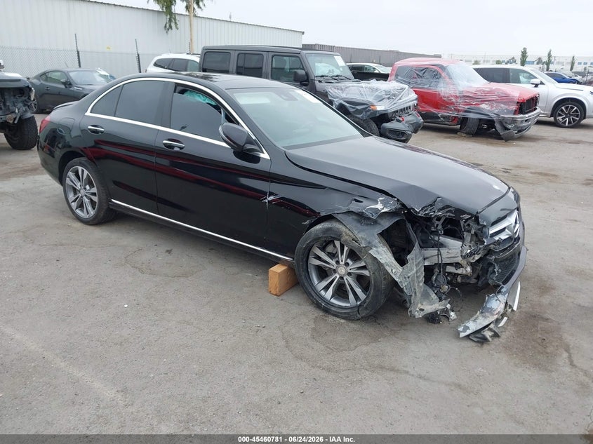 2016 Mercedes-benz C-klasse VIN WDDWF4JBXGR141167 IAAI salvage auction — RIGHT FRONT, Salvage (California), sold $2,150 on 2026-08-03 (photo 1)
