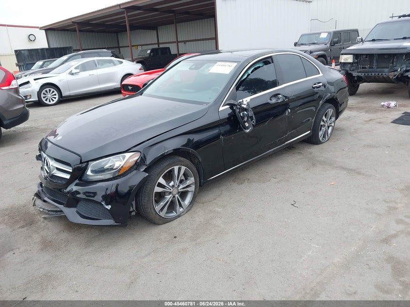 2016 Mercedes-benz C-klasse VIN WDDWF4JBXGR141167 IAAI salvage auction — RIGHT FRONT, Salvage (California), sold $2,150 on 2026-08-03 (photo 2)