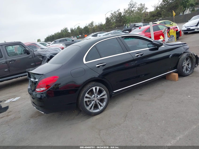 2016 Mercedes-benz C-klasse VIN WDDWF4JBXGR141167 IAAI salvage auction — RIGHT FRONT, Salvage (California), sold $2,150 on 2026-08-03 (photo 4)